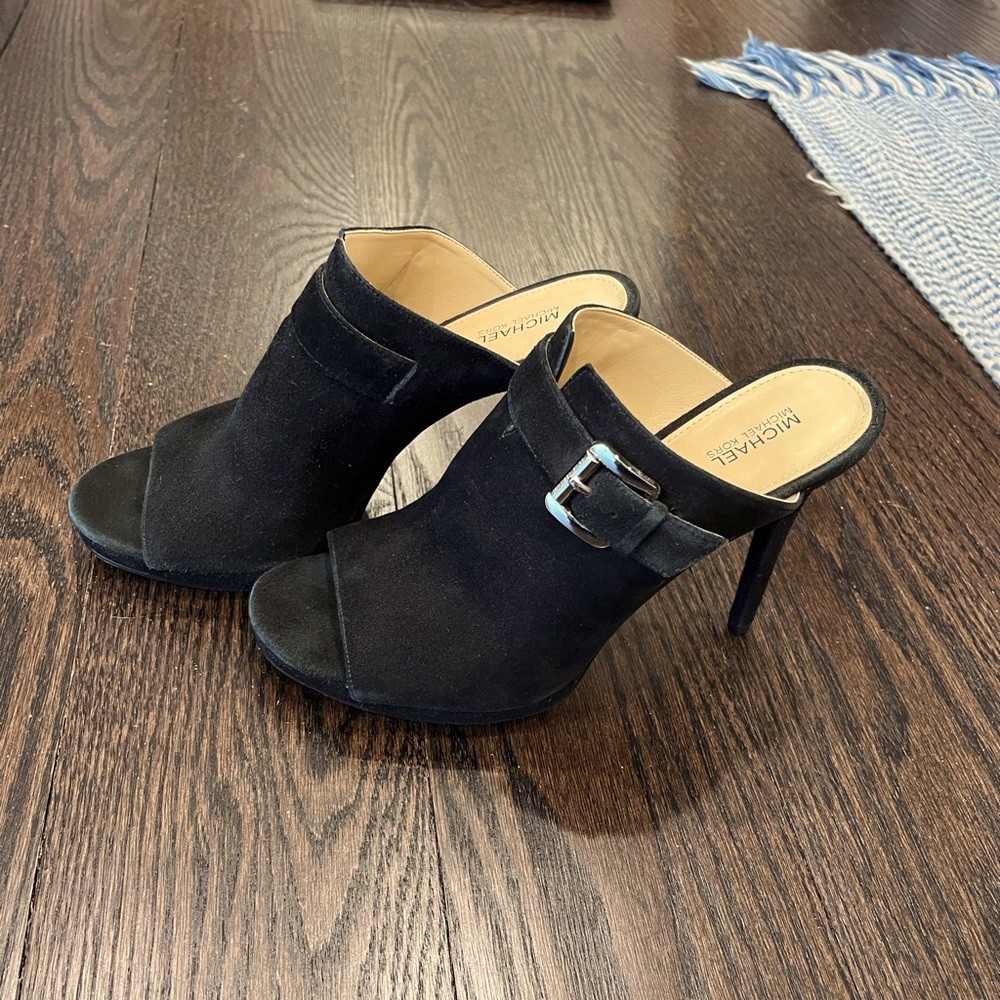 Michael kors peep toe high heeled bootie